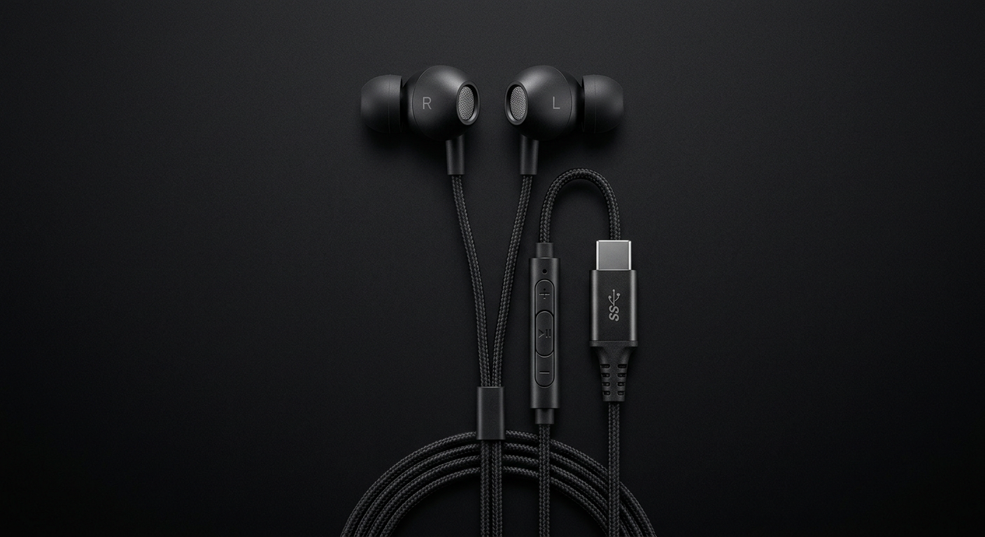 Drátová sluchátka USB-C