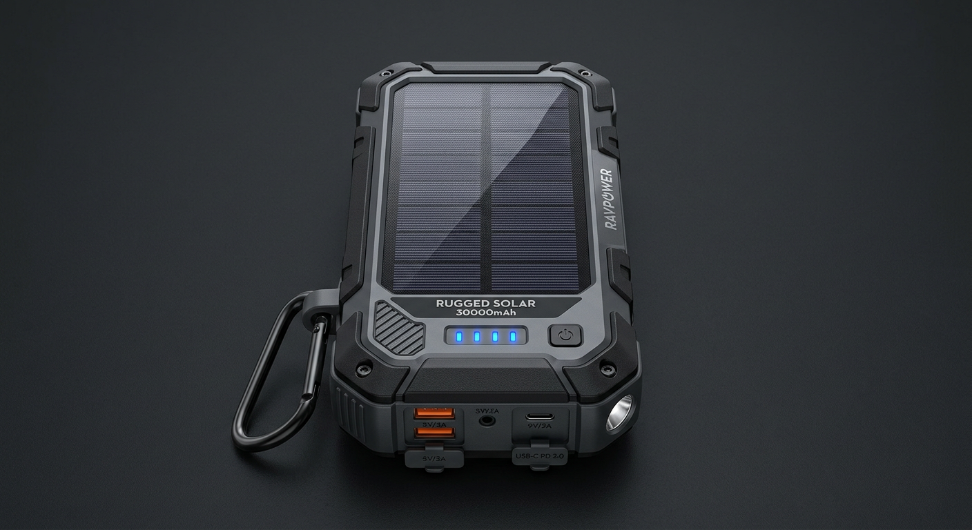 Solární powerbanka 30 000 mAh